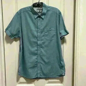 TED BAKER - Blue Short Sleeve Button Down Shirt, Size 4